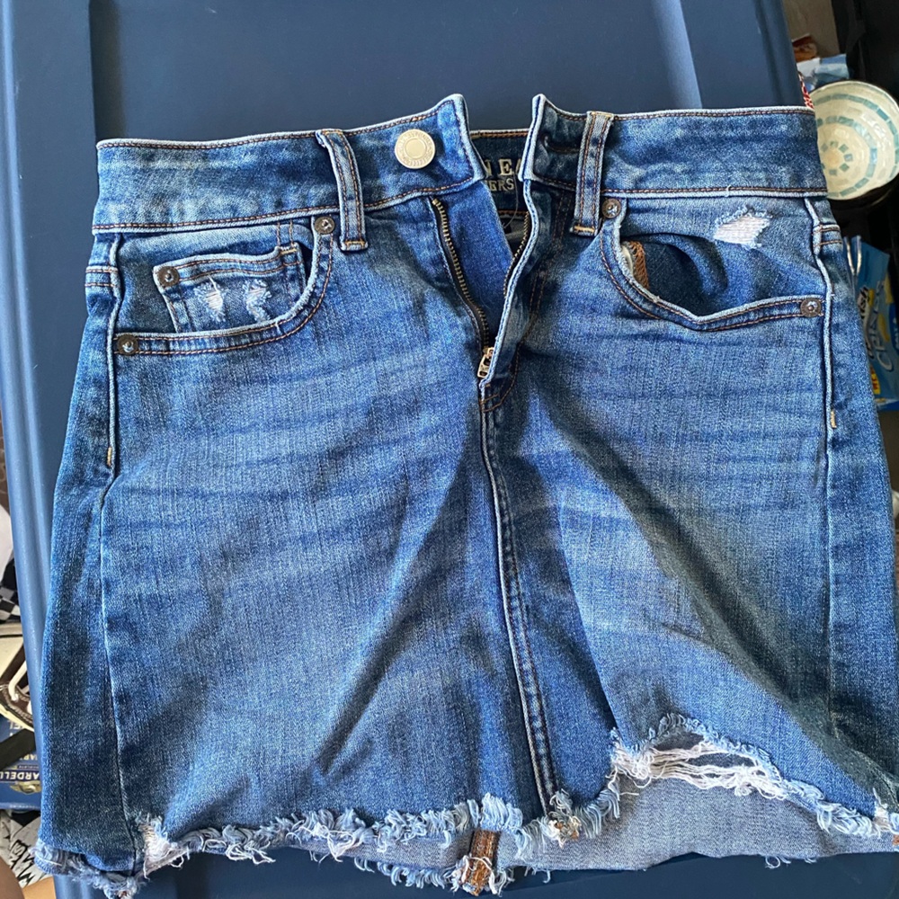 American Eagle denim mini skirt